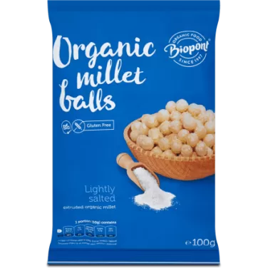 Bio extrudált kölesgolyó enyhén sós 100 g